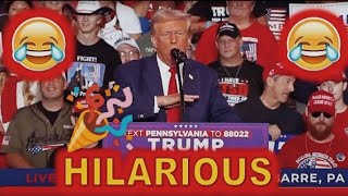 Trump MOCKS Kamala Harrisamp George Stephanopoulos Today In Pennsylvania  HILARIOUS🎉🎉🎉 [upl. by Gorden406]