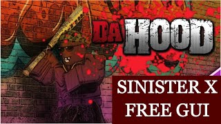 ROBLOX  DA HOOD  FREE SINISTER X  OP GUI [upl. by Corilla869]