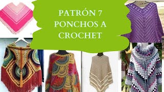 CÓMO HACER PONCHOS EN CROCHET PARA INVIERNO 7 PATRONES crochetpatterns comotejer crochet [upl. by Patrizia2]