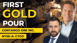 Monumental Moment First Gold Pour  Contango Ore Inc [upl. by Aipmylo]