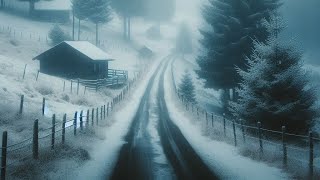 One Hour of Relaxing Foggy and Snowy Weather With Calming Piano Music [upl. by Ayotaj911]