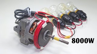 8000W Electricity 220V Copper Coil Fan Motor Free Energy Generator Ideas At Home [upl. by Sonia]