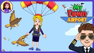 My Town  Airport App Silly Gameplay with Millie amp Me Kids Toys [upl. by Atreb]