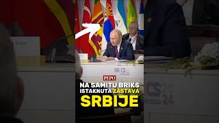 Zastava Srbije iza Putina na samitu BRIKS🇷🇸❤️ [upl. by Ilam]