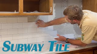 3quot x 6quot Subway Tile Backsplash  Full Tutorial Labor Time Tools amp Materials [upl. by Iblehs]