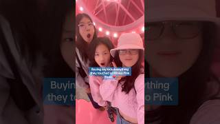 Buying my kids everything they touched at Miniso pink store😝❤️funnyvideo love reaction fun [upl. by Cartwell503]