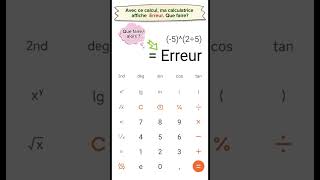 Avec ce calcul ma calculatrice affiche Erreur Que fairecalcul maths foryou mathematics [upl. by Marchese]