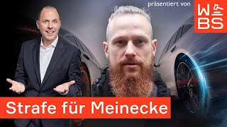 Fritz Meinecke 60000 Euro RaserStrafe amp Führerschein weg  Anwalt Christian Solmecke [upl. by Ynnig]