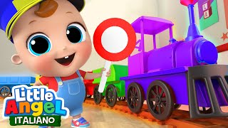 Ecco il Treno dei Colori 🚂🌈 Cartoni Animati con Gianni Piccino  Little Angel Italiano [upl. by Anahir]