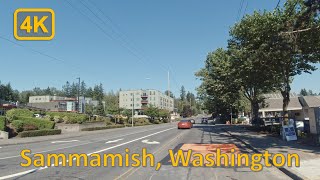 Driving in Downtown Sammamish Washington  4K60fps [upl. by Hennahane]