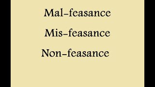 what is malfeasance misfeasance and nonfeasance legal services laws llb [upl. by Bower]