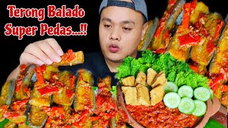 MAKAN TERONG BALADO PEDAS TAHU GORENG SAMBAL TERASI LALAPAN MENTAH [upl. by Rowney]