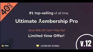 Exploring Ultimate Membership Pro WordPress Plugin Mastery  Item Review1 [upl. by Juley55]