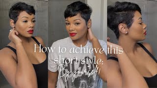 How To Achieve this short style at home By Yourself [upl. by Syl]