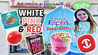 WHITE PINK amp RED ONLY FIDGET SHOPPING at LEARNING EXPRESS 🤍💕❤️ [upl. by Hootman361]