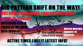 BIG pattern change Southern snow Winter weather chances to start 2024 Late January action [upl. by Chladek]