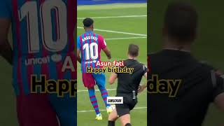 Asun fati birthday football footballaward shorts [upl. by Araic]