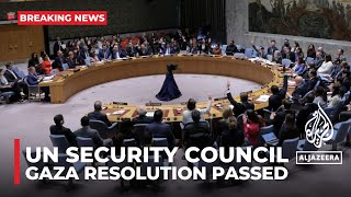 UN Security Council passes resolution demanding immediate Gaza ceasefire [upl. by Roderica]