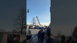 90 meters tall Chimney Explosive Demolition in Tartu Estonia Chimney felling [upl. by Eppesuig851]