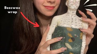 ASMR Acupuncture doll tapping massage amp Beeswax Wrap treatment tapping scratching gripping [upl. by Bergman888]