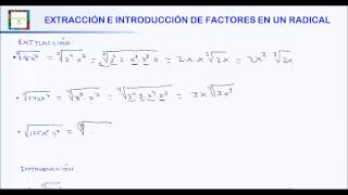 EXTRACCIÓN E INTRODUCCIÓN DE FACTORES EN UN RADICAL HD [upl. by Edmonda522]