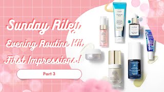 First Impressions I tried the Sunday Riley Evening Kit  Vals Beauty Trials [upl. by Eneryt]