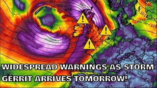 Widespread Warnings as Storm Gerrit Arrives Tomorrow 26th December 2023 [upl. by Gilly]