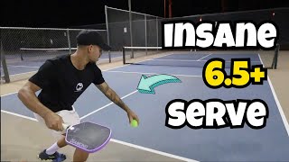 EXPLOSIVE Pickleball Serve SLOW MO  INSANE POWER ft Jaume Vich 66 DUPR [upl. by Zeiger159]