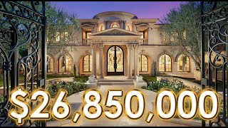 INSIDE A 26850000 CUSTOM ESTATE IN NEWPORT COAST [upl. by Kalk]