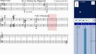 Rachmaninoff Rhapsody on a Theme by Paganini Orchestral accompaniment [upl. by Latsyk]