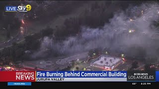 Jurupa Valley vegetation fire spread to 2 to 3 acres official say [upl. by Milt]