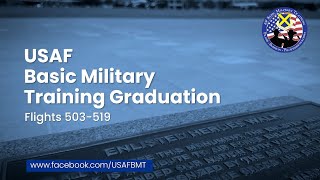 USAF Basic Military Training Graduation Ceremony Flights 503519  August 8 2024 [upl. by Yazbak581]