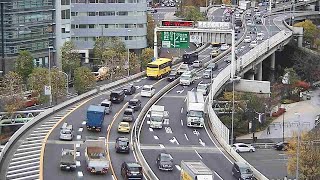 【LIVE】首都高 都心環状線 竹橋JCT付近 ライブカメラTokyo highway Live Camera 20231101 1810～ [upl. by Maurili744]