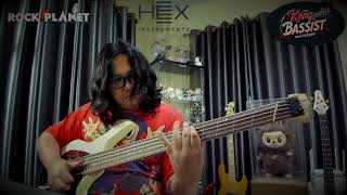 HEX NB505 Gloss Finish Ivory Headless Bass OLD STRING by KengBassist [upl. by Pepper]