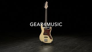 Louisiana Bass Guitar by Gear4music Ivory  Gear4music demo [upl. by Divadnoj]