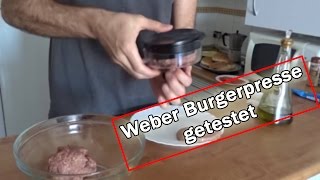 Weber Burgerpresse – schnell und einfach 20 Burger zaubern  Weber Q 1200 [upl. by Navoj]