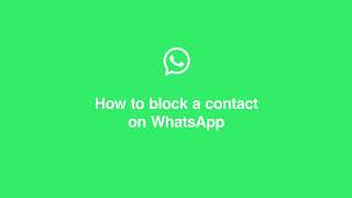 How to Block a Contact  WhatsApp [upl. by Attwood]