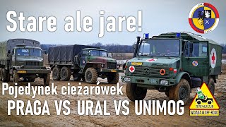 Stare ale jare Pojedynek ciężarówek PRAGA vs URAL vs UNIMOG [upl. by Hammel]