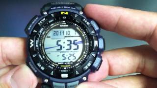 Casio Pathfinder PAG240B2 Compass Altimeter Watch [upl. by Zenas]