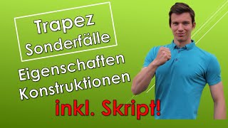 Gleichschenkliges Trapez  Eigenschaften amp Konstruktion  inkl Umkreis mit SKRIPT [upl. by Atsylak]