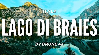 Lago di Braies by DRONE 4K [upl. by Akitan]