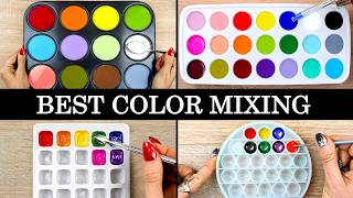 1 HOUR Satisfying Color Mixing  How to Create So Many Colors Just from 3 Primary Colors [upl. by Sam286]