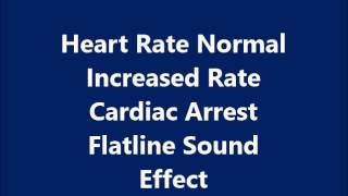 Heart Rate Normal Cardiac Arrest Sound Effect [upl. by Mintz]