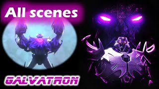 All Galvatron scenes Transformers Prime Predacons Rising [upl. by Atteuqram484]