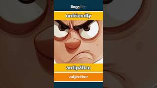 🇬🇧🇪🇸 unfriendly  antipático  vocabulary builder  learn English  aprendamos inglés [upl. by Christean]