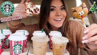 Starbucks NEW HOLIDAY DRINKS amp TREATS Taste Test [upl. by Sprague]