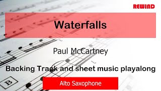 Paul McCartney Waterfalls Alto Sax Backing Track and Sheet Music [upl. by Mackintosh307]