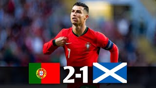 CRISTIANO SALVA a PORTUGAL vs ESCOCIA 21  Nations League 2024 [upl. by Neuburger]