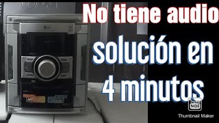 MiniComponete LG no tiene audio  Solucion en 4 minutos [upl. by Esinaej62]