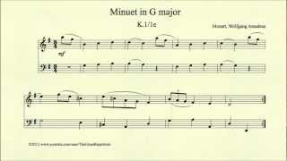 Mozart Minuet in G major K1 1e [upl. by Efren892]